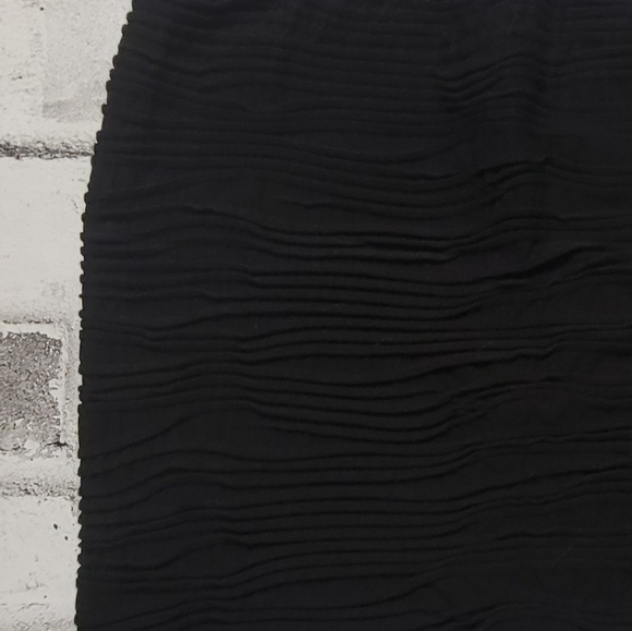 ORANGE Fashion Village Black Stretchy Ribbed Mini Skirt - Picture 3 of 4